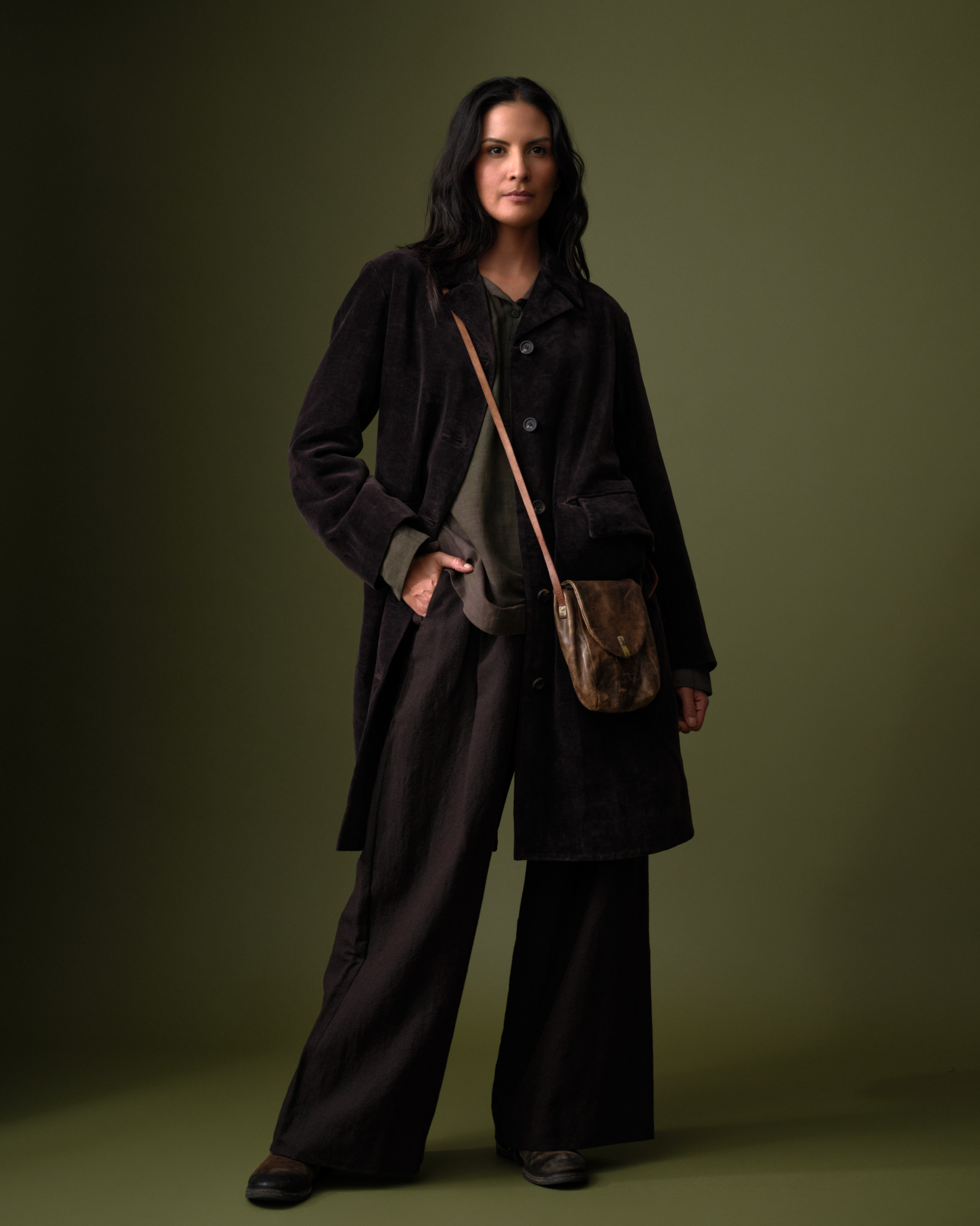 Album di Famiglia Cotton Velvet Big Bag in Rust Brown | Santa Fe